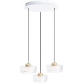 MaxLight Lipari P0543 lampa wisząca 3x22 W przezroczysta-złota