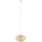 Nowodvorski Lighting Rattan 11154 lampa wisząca 1x25 W biała-drewno