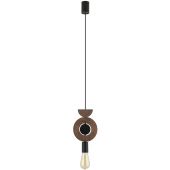 Nowodvorski Lighting Drops Wood 11176 lampa wisząca 1x25 W czarna-drewno