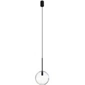 Nowodvorski Lighting Sphere 7847 lampa wisząca 1x10 W czarna-przezroczysta