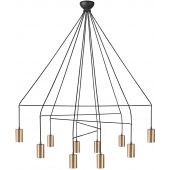 Nowodvorski Lighting Imbria 7954 lampa wisząca powyżej 6x10 W czarna-mosiądz