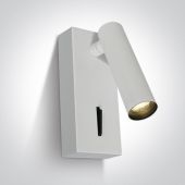 One Light Kandila 65746WW kinkiet 1x3 W biały