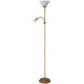 Rabalux Action 4065 lampa stojąca 2x100 W biała-brązowa