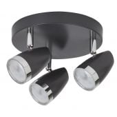 Rabalux Karen 6514 lampa podsufitowa 3x4 W czarna-chrom