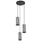 Rabalux Veness 72255 lampa wisząca 3x40 W czarna-przydymiona