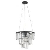 Rabalux Eloisa 72265 lampa wisząca 3x25 W czarna-przezroczysta