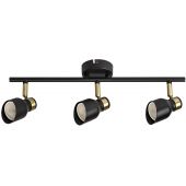 Rabalux Lilou 73049 lampa podsufitowa 3x25 W czarna-złota