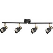 Rabalux Lilou 73050 lampa podsufitowa 4x25 W czarna-złota