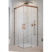 Radaway Idea Brushed Copper KDD 3870609301R drzwi prysznicowe 90 cm rozsuwane miedź szczotkowany/szkło przezroczyste