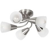 Rabalux Connor 5691 lampa podsufitowa 5x40 W chrom-satyna-szkło opalizowane