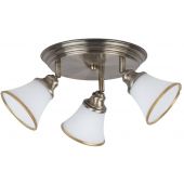 Rabalux Grando 6548 lampa podsufitowa 3x40 W biała-brązowa