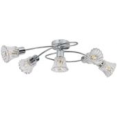 Rabalux Hestia 5304 lampa podsufitowa 5x40 W chrom-przezroczysta