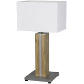Spot-Light Magnus lampa stołowa 1x40W+1x16W LED szary/drewno/biały 84569187
