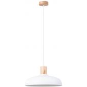 Sollux Lighting Indy SL1323 lampa wisząca 1x15 W biała-drewno