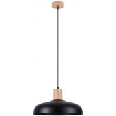 Sollux Lighting Indy SL1324 lampa wisząca 1x15 W czarna-drewno