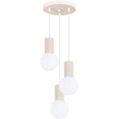 Sollux Lighting Halo SL1720 lampa wisząca 3x8 W biała-beżowa