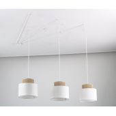 TK Lighting Duo 2345 lampa wisząca 3x15 W biała