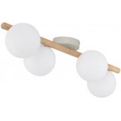 TK Lighting Estera Wood 5769 lampa podsufitowa 4x6 W biała-drewno