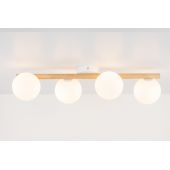 TK Lighting Estera Wood 5769 lampa podsufitowa 4x6 W biała