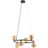 TK Lighting Anabelle 6571 lampa wisząca 6x6 W brązowa