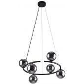 TK Lighting Anabelle 6843 lampa wisząca 6x6 W czarna