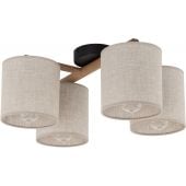 TK Lighting Deva Nature 6866 lampa podsufitowa 4x15 W czarna