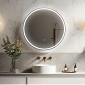 Balneo Sun L01010204042 lustro 70x70 cm okrągłe z oświetleniem z matą grzewczą