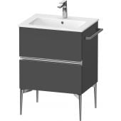 Duravit Sivida SV4643010490000 szafka 61x47.7x59.1 cm podumywalkowa wisząca grafitowa-chrom