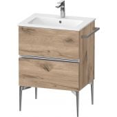 Duravit Sivida SV4643010550000 szafka 61x47.7x59.1 cm podumywalkowa wisząca dąb-chrom