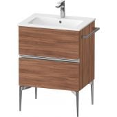 Duravit Sivida SV4643010790000 szafka 61x47.7x59.1 cm podumywalkowa wisząca orzech-chrom