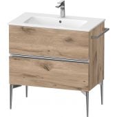 Duravit Sivida SV4644010550000 szafka 81x47.7x59.1 cm podumywalkowa wisząca dąb-chrom