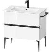 Duravit Sivida SV46440BD220000 szafka 81x47.7x59.1 cm podumywalkowa wisząca biała-czarna