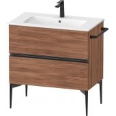 Duravit Sivida SV46440BD790000 szafka 81x47.7x59.1 cm podumywalkowa wisząca czarna-orzech