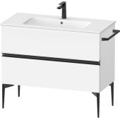 Duravit Sivida SV46450BD180000 szafka 101x47.7x59.1 cm podumywalkowa wisząca biała-czarna