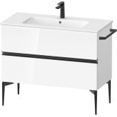 Duravit Sivida SV46450BD220000 szafka 101x47.7x59.1 cm podumywalkowa wisząca biała-czarna