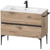 Duravit Sivida SV46450BD550000 szafka 101x47.7x59.1 cm podumywalkowa wisząca czarna-dąb