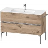 Duravit Sivida SV4646010550000 szafka 121x47.7x59.1 cm podumywalkowa wisząca dąb-chrom