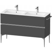 Duravit Sivida SV4647010490000 szafka 128x47.7x59.1 cm podumywalkowa wisząca grafitowa-chrom