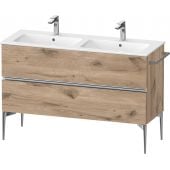 Duravit Sivida SV4647010550000 szafka 128x47.7x59.1 cm podumywalkowa wisząca dąb-chrom