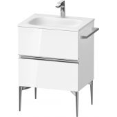 Duravit Sivida SV4650010220000 szafka 61x47.7x59.2 cm podumywalkowa stojąca biała-chrom