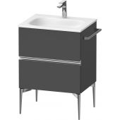 Duravit Sivida SV4650010490000 szafka 61x47.7x59.2 cm podumywalkowa stojąca grafitowa-chrom