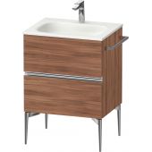 Duravit Sivida SV4650010790000 szafka 61x47.7x59.2 cm podumywalkowa stojąca orzech-chrom