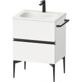 Duravit Sivida SV46500BD180000 szafka 61x47.7x59.2 cm podumywalkowa stojąca biała-czarna