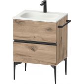 Duravit Sivida SV46500BD550000 szafka 61x47.7x59.2 cm podumywalkowa stojąca czarna-dąb