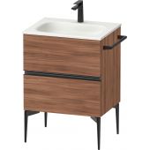 Duravit Sivida SV46500BD790000 szafka 61x47.7x59.2 cm podumywalkowa stojąca czarna-orzech