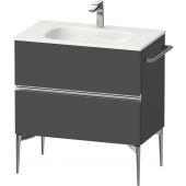 Duravit Sivida SV4651010490000 szafka 81x47.7x59.2 cm podumywalkowa stojąca grafitowa-chrom