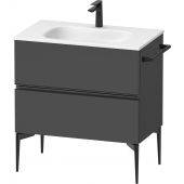 Duravit Sivida SV46510BD490000 szafka 81x47.7x59.2 cm podumywalkowa wisząca czarna-grafitowa