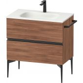 Duravit Sivida SV46510BD790000 szafka 81x47.7x59.2 cm podumywalkowa wisząca czarna-orzech