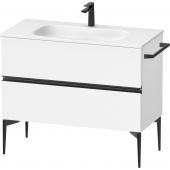 Duravit Sivida SV46520BD180000 szafka 101x47.7x59.2 cm podumywalkowa wisząca biała-czarna