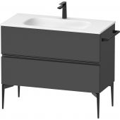 Duravit Sivida SV46520BD490000 szafka 101x47.7x59.2 cm podumywalkowa wisząca czarna-grafitowa